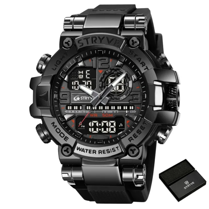 STRYVE Top Brand Men's Digital Watch Waterproof Sport Wristwatch for Men Military Electronic Watches High Quality Male Gifts - Image 10