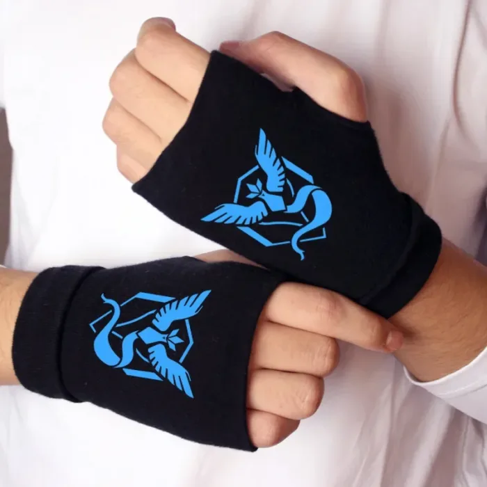 Pokemon GO Cartoon Half Finger Gloves Anime Zapdos Articuno Game Peripherals Office Gloves Children's Toys Birthday Gifts - Image 3