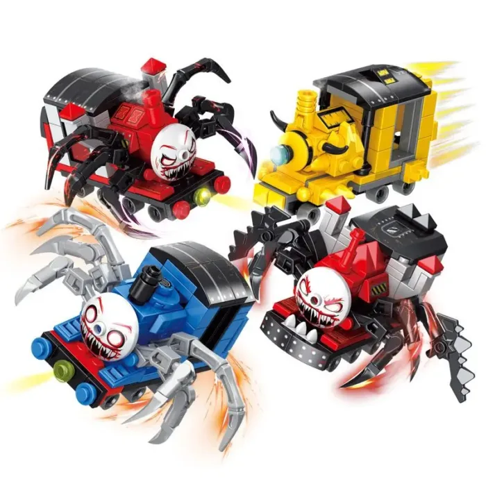 Hot Game Choo-Choo Charles Building Blocks Demonic Spider Train Animal Monster Figures Bricks MOC Toys For Children Gifts - Image 1