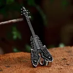 Unique Vintage Violin Pendant for Men Women Gothic Stainless Steel Musical Instrument Necklace Fashion Jewelry Gift Wholesale