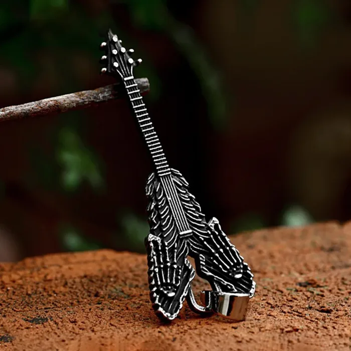 Unique Vintage Violin Pendant for Men Women Gothic Stainless Steel Musical Instrument Necklace Fashion Jewelry Gift Wholesale - Image 1