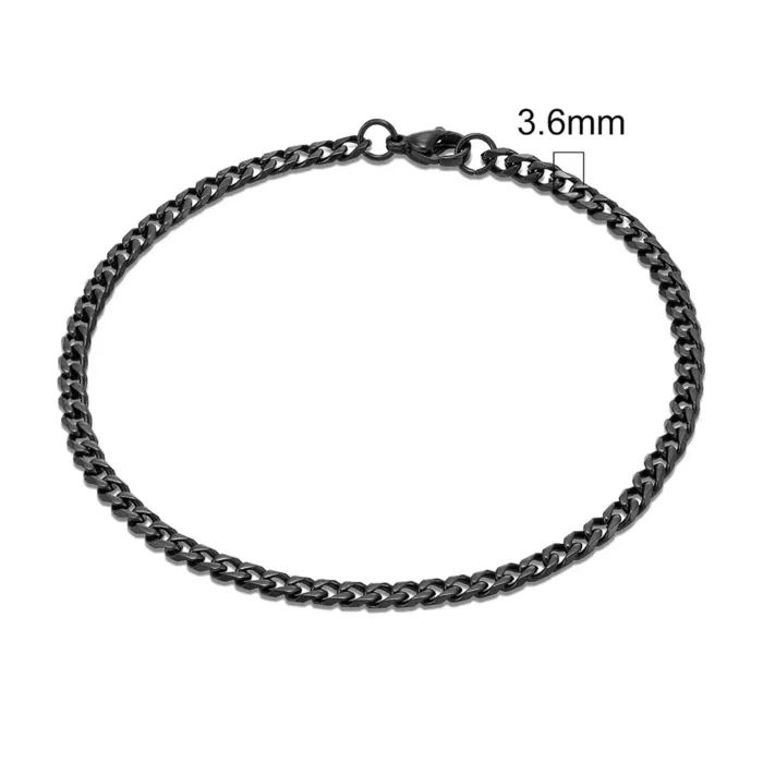 MKENDN 3-11mm Locomotive Men Punk Rock Stainless Steel Curb Cuban Link Chain Silver Color Bracelet For Women Biker Jewelry - Image 13