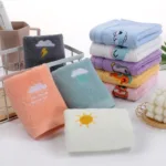 25*50cm Children Towels Baby Face Towel Soft Embroidered Absorbent Cotton Bath Towels for Newborn Kids Handkerchief Shower Stuff - Image 5