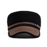 Flat Hat Women Fashion PU Leather Brim Men Baseball Cap Soft Cotton Cloth Casual Visor Trucker Hat Autumn Summer Adjustable - Image 3