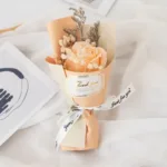 Artificial Soap Flower Rose Bouquet Gift Bags Valentine'S Day Birthday Gift Wedding Home Decor 3 Heads Rose Soap Bouquet Gift - Image 12