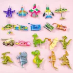 10pcs Children's 3D DIY Puzzles Cute Cartoon Dinosaur Puzzle for Early Childhood Education Game Gift Toys الالعاب اطفال تعليمية - Image 4