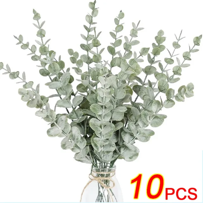 10PCS Hydrangea Artificial Flowers Artificial Leaves Flowers Bouquet Centerpiece Green Leaf Branches for Home Wedding Decoration - Image 1