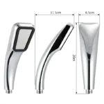 300 Holes High Pressure Rainfall Shower Head Water Saving 3 Color Chrome Black White Sprayer Nozzle Bathroom Accessories - Image 6