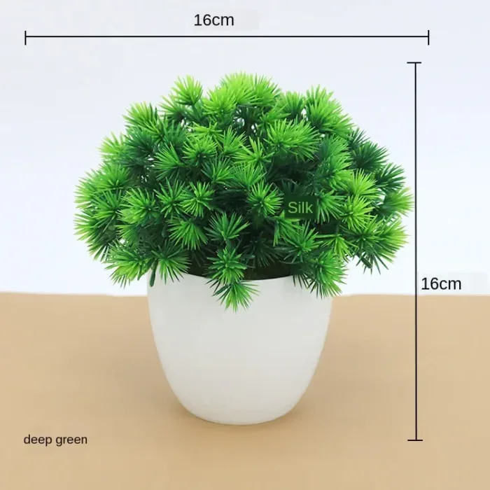 Green Artificial Plants Bonsai Small Tree Pot Plants Simulation Plastic Flowers Potted Ornaments Home Hotel Garden Decoration - Image 23