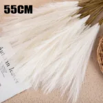 60cm Fluffy Reed Boho Decor Flowers Fake Plant Encrypted Reed Mock Artificial Flowers for Wedding Party Home Decor - Image 8