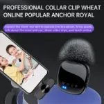 New R8 Wireless Lavalier Microphone Portable Audio Video Recording Mini Mic for iPhone Android Live Broadcast Gaming Phone Mic - Image 2