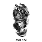 210 * 114mm Dragon, Snake, Lion Tattoo Sticker For Men And Women Black And White Color Transfer Printing Temporary Tattoos Art - Image 41
