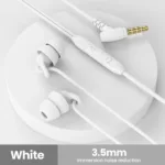 Soft Silicone Headphones Wired Handsfree Type C 3.5mm Jack Earphones In-Ear Sleep Wired Headset With Mic In-line Control Earbuds - Image 14