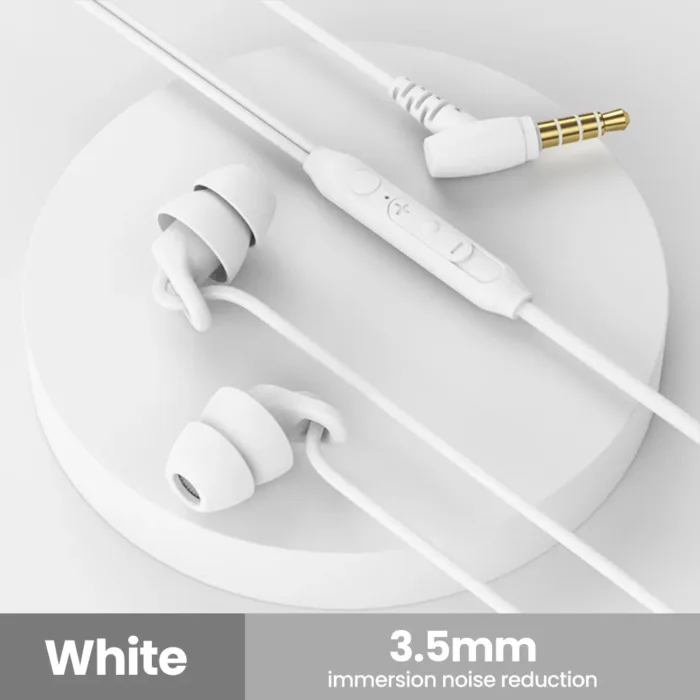 Soft Silicone Headphones Wired Handsfree Type C 3.5mm Jack Earphones In-Ear Sleep Wired Headset With Mic In-line Control Earbuds - Image 14