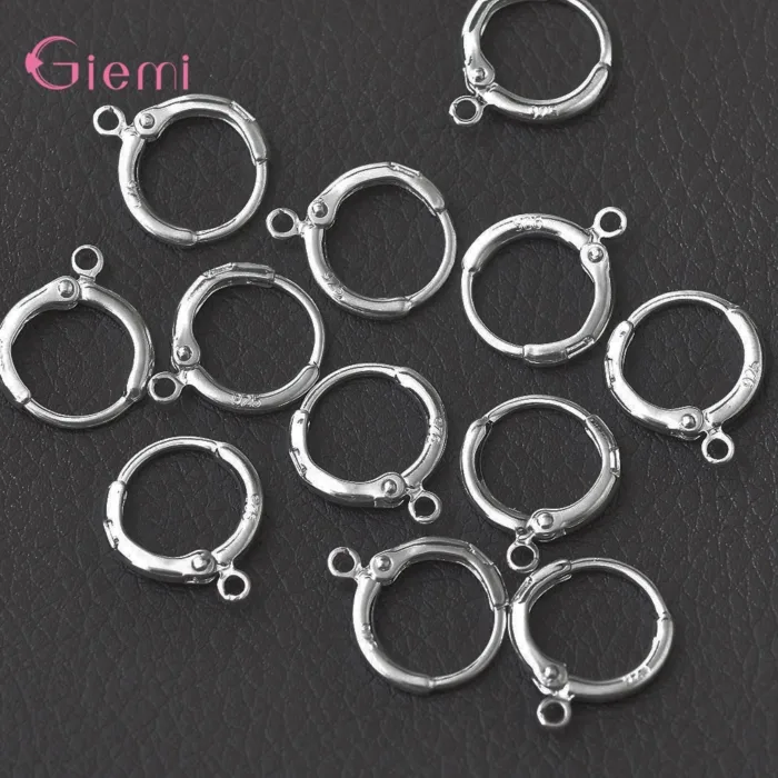 20 Pcs/Lot 925 Sterling Silver Earring Hooks Bluk Items Wholesale Jewelry Making Supplies - Image 3