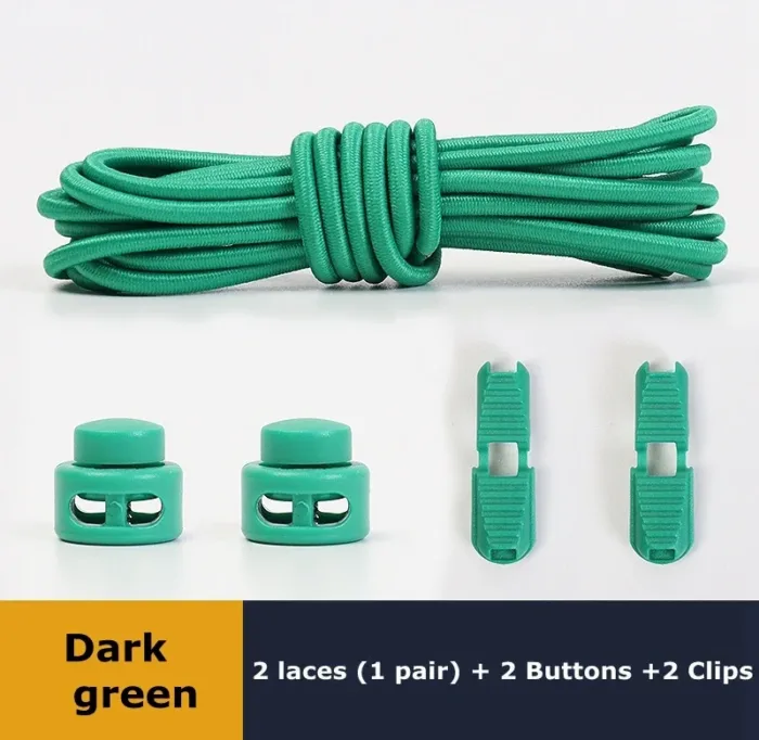 No Tie Shoe Laces Suitable for All Shoes Round Spring Lock Elastic Shoelaces Quick Wear in 1 Second Hiking Sports Lazy Shoelace - Image 24