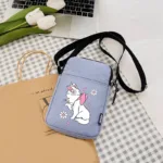 Disney The Aristocats Marie Cat Women's Bags Fashion Ladies Shoulder Bag Kawaii Multi-Function Moblie Phone Bag Women's Handbag - Image 9