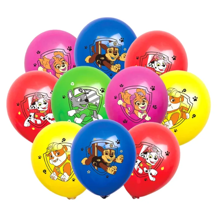 10pcs Cartoon Paw Patrol Balloon Dog Themed Birthday Party Decoration Latex Balloons Kids Toys Supplies Home Decor Animal Gift - Image 1