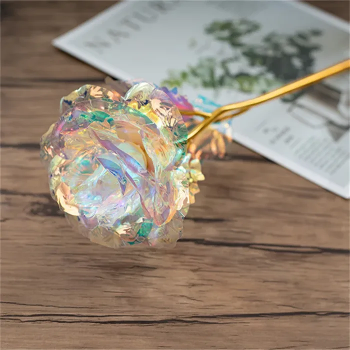 Artificial Flower Foil Rose Flower Valentine'S Day Gifts 24k Golden Plated Gold Rose Lasts Forever Love Flower for Lover - Image 11