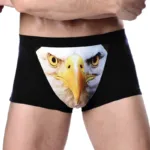 Boxer Men Underpants Modal Men's Wolf Panties Cartoon Animal Funny Boxers U Pouch Bulge Underwear Men  Lingerie Gift - Image 8