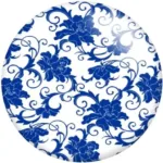 Blue And White Porcelain Flowers Round Photo Resin Glass Cabochon Demo Flat Back Making Findings S1491 - Image 14