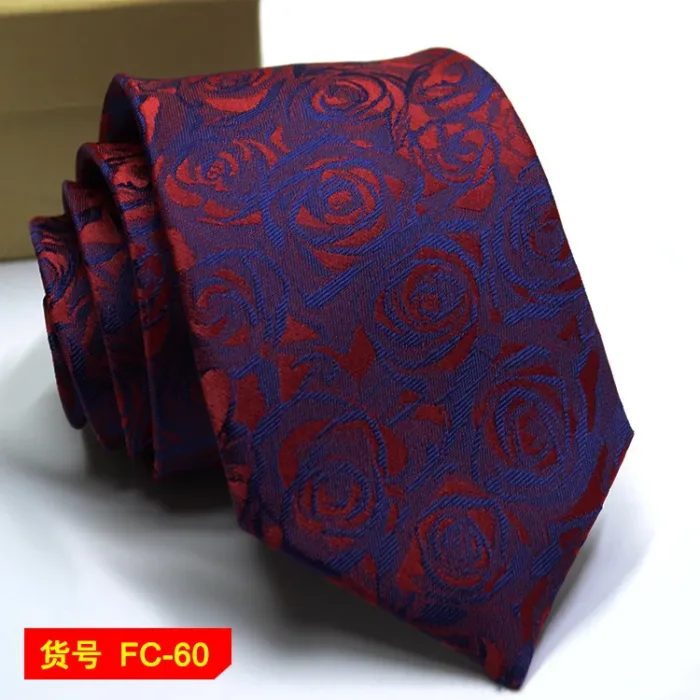 67 Styles Men's Ties Solid Color Stripe Flower Floral 7-8cm Jacquard Necktie Accessories Daily Wear Cravat Wedding Party Gift - Image 20