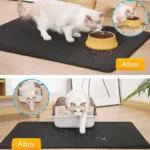 Pet Cat Litter Mat Waterproof Double Layer Cat Litter Trapping Pet Litter Box Mat Clean Pad Products For Cats Accessories - Image 2