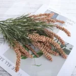 Artificial Lavender Autumn Flower White Foam Bridal Bouquet Plastic Fake Plant Grass For Christmas Home Wedding Table Decor - Image 8
