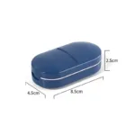 Pill Cutter With Invisible Storage Box Portable 2 In 1 Mini Drug Tablet Medicine Dustproof Divider Organizer Crusher Pill Box - Image 6