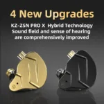 KZ ZSN Pro X 1BA+1DD Hybrid Driver In Ear Earphone HIFI Bass Earbuds Metal Monitor Earphone Sport Headset KZ ZSTX ZSN PROX ZSX - Image 5