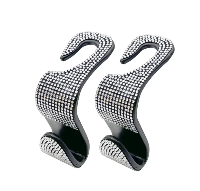 Dazzling Diamond Car Seat Backrest Hook Car Backrest Universal Head Restraint Storage Rack Automotive Interior Accessories - Image 11