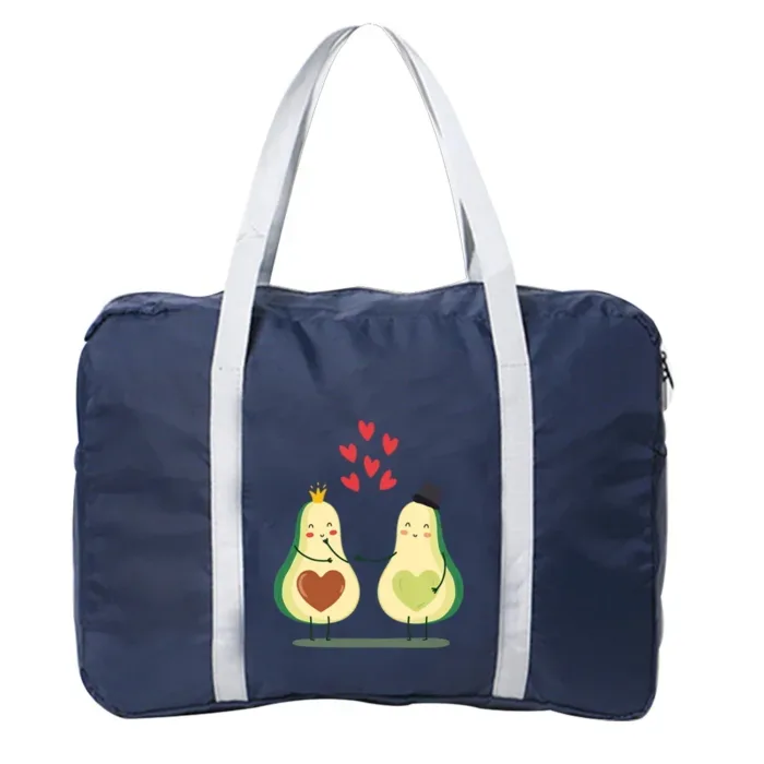 Boston Bags Travel Luggage Bag Foldable Travel Bags Nylon Pack WaterProof Storage Clothes Pack Organizer Avocado Printing Series - Image 24