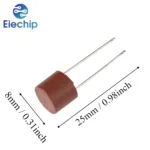 20pcs/pack 382 Round Cylindrical Fuse LCD Power Fuse T1A/2A/3.15A/5A/6.3A Slow Breaking 8*8 Diy Electronic Kit - Image 4