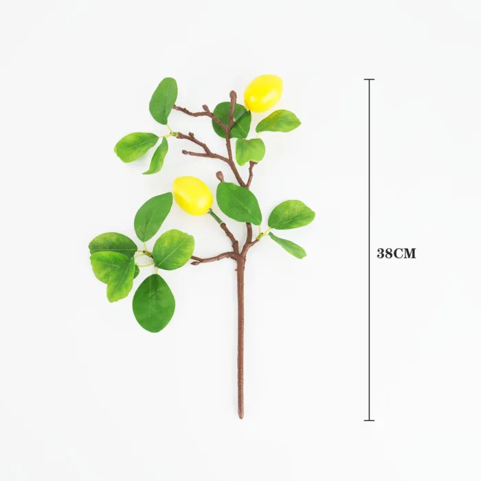 Real looking Yellow Lemon fruit with fake leaves Artificial flowers for Hotel Home decor flores artificiales - Image 4