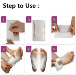 Korea Kinoki Cleansing Detox Leg Healthy Herbal Pads Ubat Feet Care Foot Spa Dropshipping Foot Care Dispel Dampness Sleep Well - Image 6