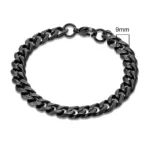 MKENDN 3-11mm Locomotive Men Punk Rock Stainless Steel Curb Cuban Link Chain Silver Color Bracelet For Women Biker Jewelry - Image 19