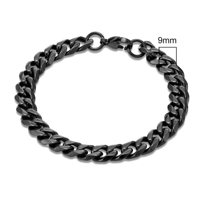 MKENDN 3-11mm Locomotive Men Punk Rock Stainless Steel Curb Cuban Link Chain Silver Color Bracelet For Women Biker Jewelry - Image 19