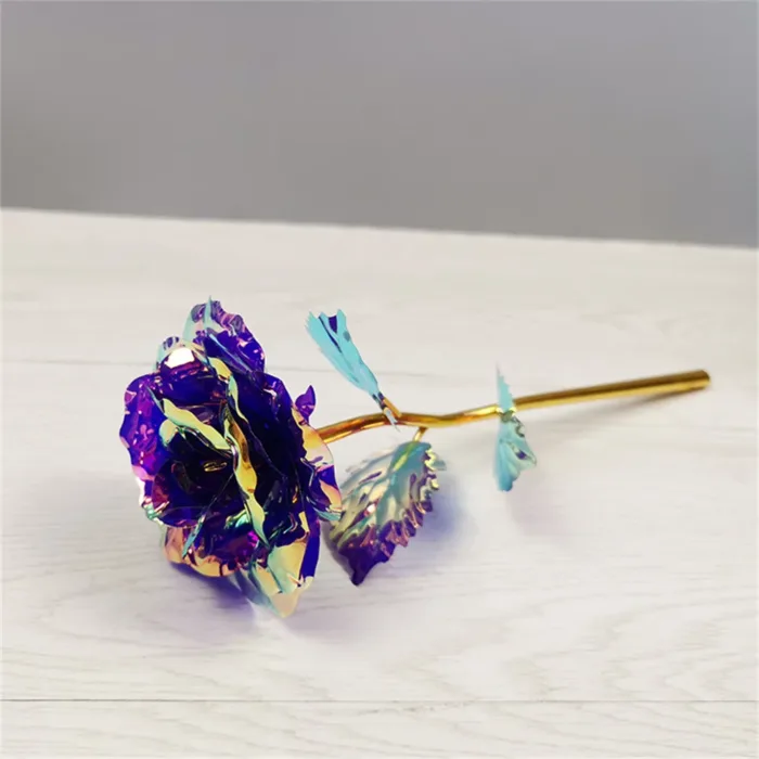 Artificial Flower Foil Rose Flower Valentine'S Day Gifts 24k Golden Plated Gold Rose Lasts Forever Love Flower for Lover - Image 8