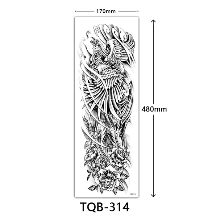 Body Art Full Fake Tatoo Tiger Wolf Flowers Rose Large Arm Tattoo Sticker Full Sleeve Waterproof Semi Permanent Tattoo Women Man - Image 46