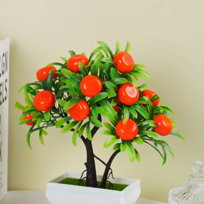 Artificial Fruit Plants Potted Bonsai Ornaments Craft Plant Aesthetic Room Decor Home Wedding Home Office Decoration Accessories - Image 5