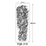 Body Art Full Fake Tatoo Tiger Wolf Flowers Rose Large Arm Tattoo Sticker Full Sleeve Waterproof Semi Permanent Tattoo Women Man - Image 39