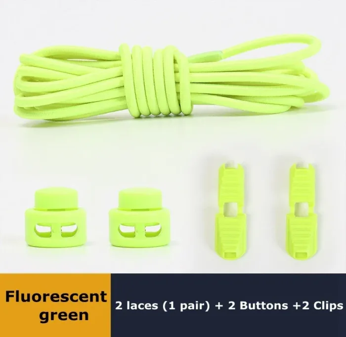 No Tie Shoe Laces Suitable for All Shoes Round Spring Lock Elastic Shoelaces Quick Wear in 1 Second Hiking Sports Lazy Shoelace - Image 22