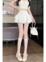 Womens Lace Ruffle Bloomers Shorts Layered Pettipants Victorian Pumpkin Pants Panties Booty Shorts Lolita Dress Safety Shorts - Image 5