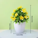 1pc Artificial Flowers Five Leaf Plum Small Potted Plants Can Be Placed Indoors And Outdoors Suitable For Home Room Decoration - Image 10