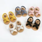 Breathable Summer Newborn Baby Girls Sandals Shoes Toddlers Simple Style Solid Color Soft Sole Shoes Outdoor Indoor Prewalker - Image 3
