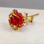 Artificial Flower Foil Rose Flower Valentine'S Day Gifts 24k Golden Plated Gold Rose Lasts Forever Love Flower for Lover - Image 9