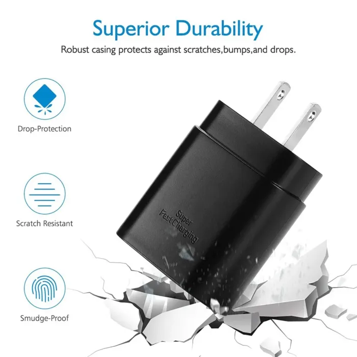 25W PD USB C Super Fast Charger Type C Power Adapter With Type C CABLE For Samsung Galaxy S23 S22 S21 S20 NOTE 20 - Image 5