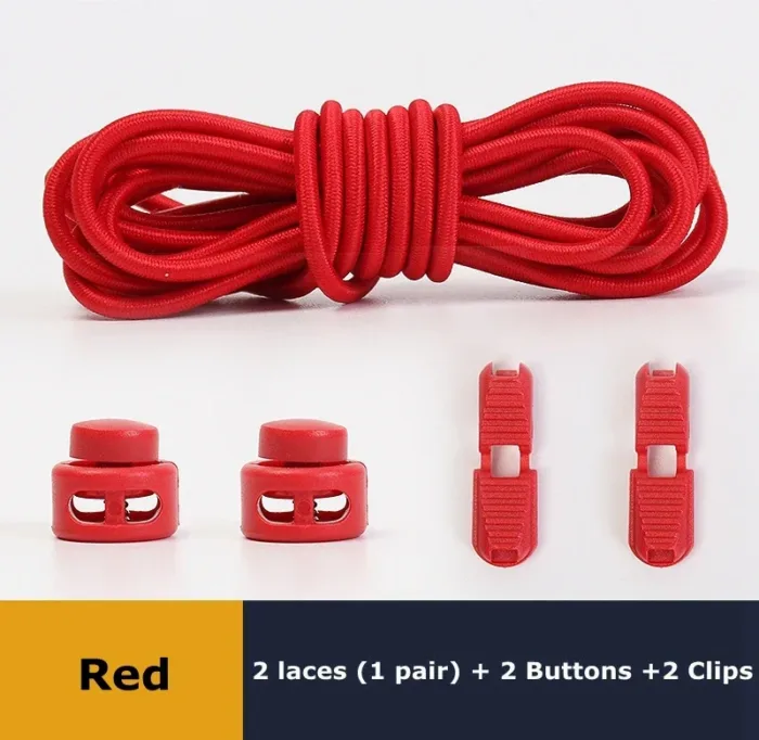 No Tie Shoe Laces Suitable for All Shoes Round Spring Lock Elastic Shoelaces Quick Wear in 1 Second Hiking Sports Lazy Shoelace - Image 25