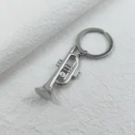 Trumpet Pendant Keychain for Men Simulation Horn Instrument Shape Pendant Keyring Car Accessories Key Chain Fashion Jewelry Gift - Image 5