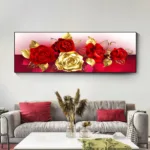 Modern Abstract Oil Painting on Canvas Posters and Prints Wall Art Painting Gold Flower Canvas Art Picture for Home Decoration - Image 6